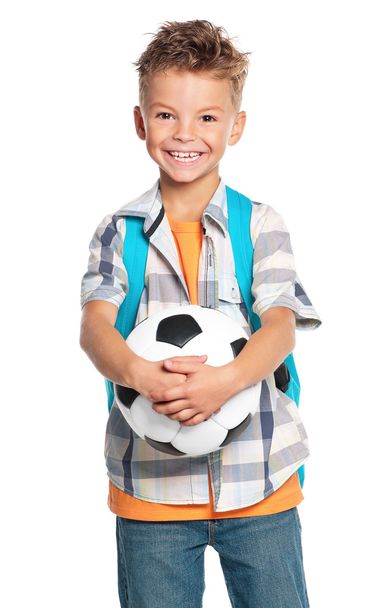 Boy with soccer ball - Фото, зображення
