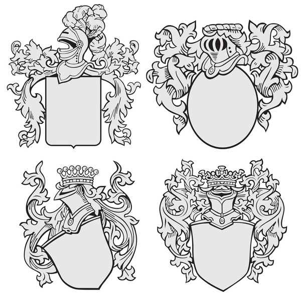 conjunto de emblemas aristocráticos No1
 - Vetor, Imagem