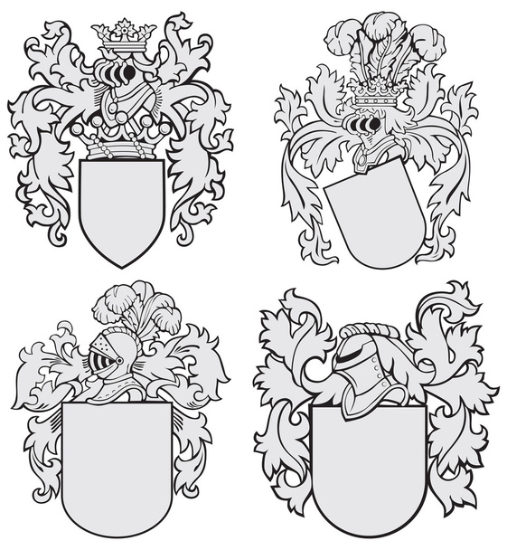 conjunto de emblemas aristocráticos No4
 - Vector, Imagen