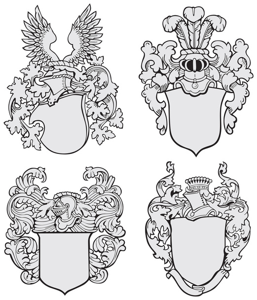 set of aristocratic emblems No3 - Vektori, kuva