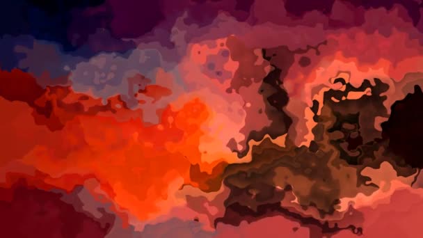 abstrakti animoitu värjätään tausta saumaton silmukka video - vesiväri läiskä vaikutus - verinen punainen, tulinen oranssi, ruskea ja violetti väri
 - Materiaali, video