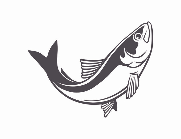 The figure shows herring logo on the white background - Vector, Image
