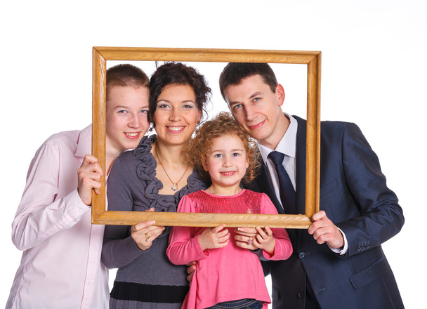 Family Portrait With Frame - Фото, изображение