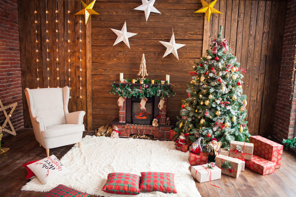beautiful decorated christmas room - Photo, Image