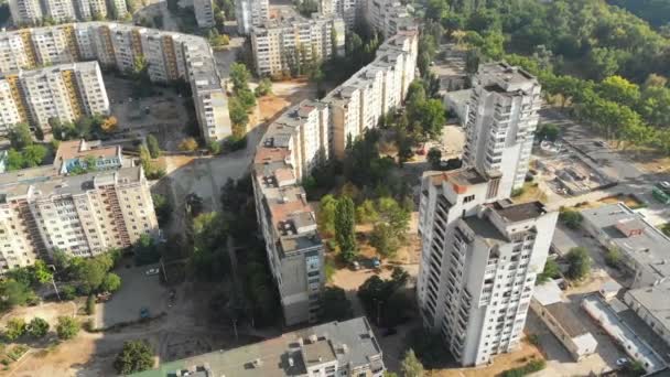 Aerial view of Residential multi-storey buildings in the city - Felvétel, videó