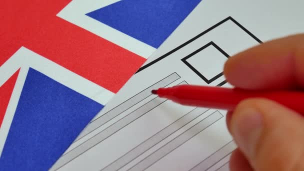 Hlasování papíru hlasování ve Velké Británii - Záběry, video