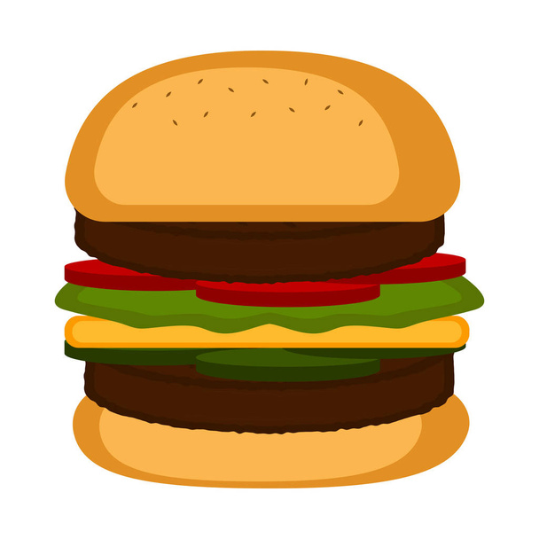 Isolated burger icon - ベクター画像