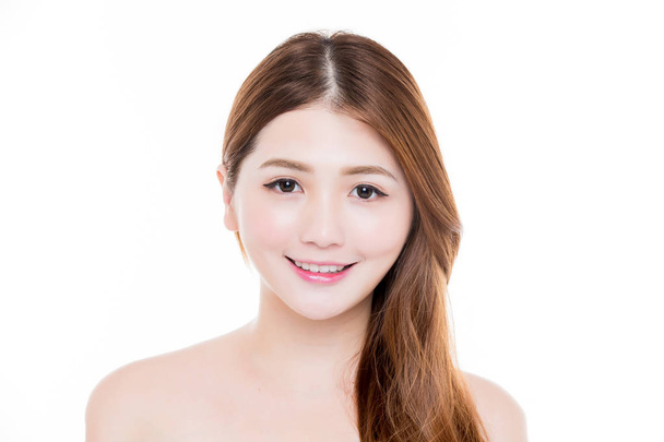 beauty skincare posing  on the white background - Фото, изображение