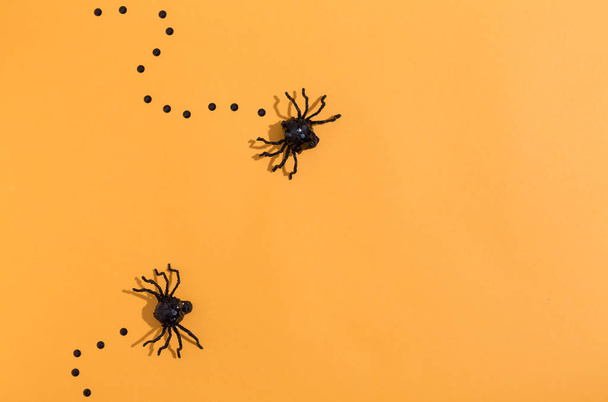 Halloween spiders overhead view - Foto, Imagem
