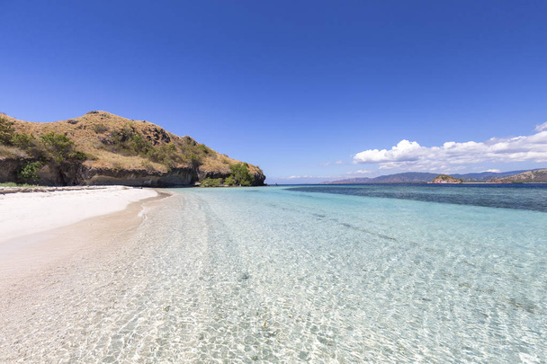 ビーチ、フローレス、インドネシアである 17 島国立公園内の美しい熱帯水.  - 写真・画像