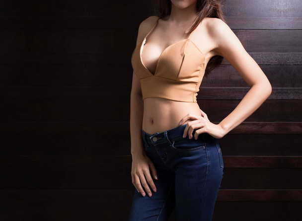 Beautiful slim body of asian woman - 写真・画像