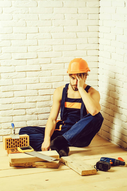 sexy muscular man builder - Фото, зображення