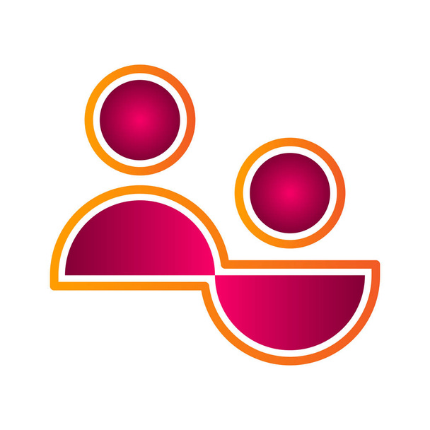 Isolated teamwork business logo - Vektor, kép