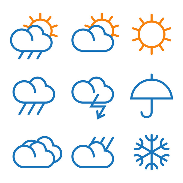 Vector símbolos meteorológicos
 - Vector, imagen
