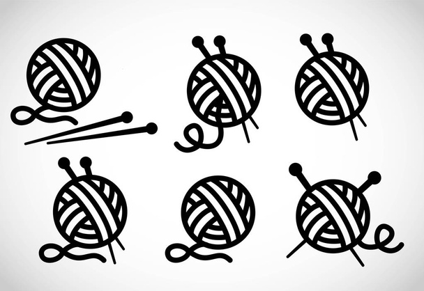 Ensemble d'icônes tricot vecteur
 - Vecteur, image