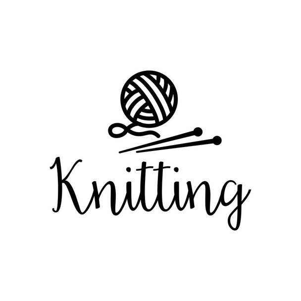 Knitting icon set vector - Vector, Image