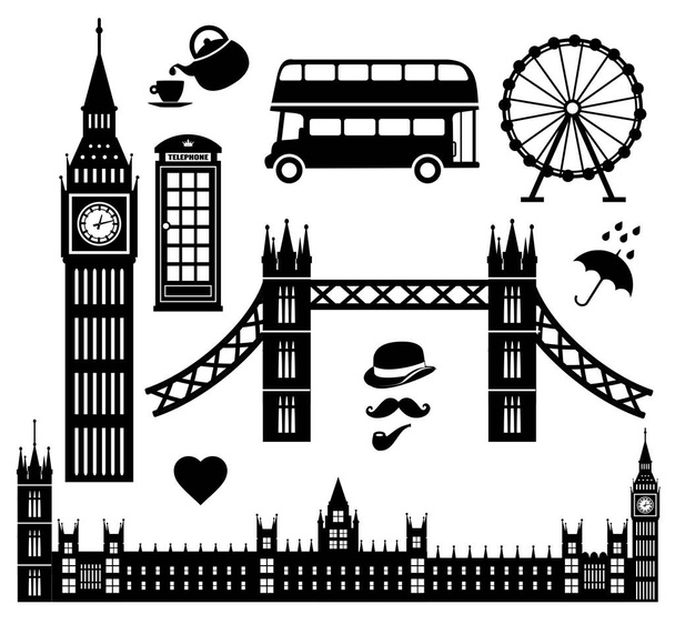 London icon set collection vector - Vector, Image