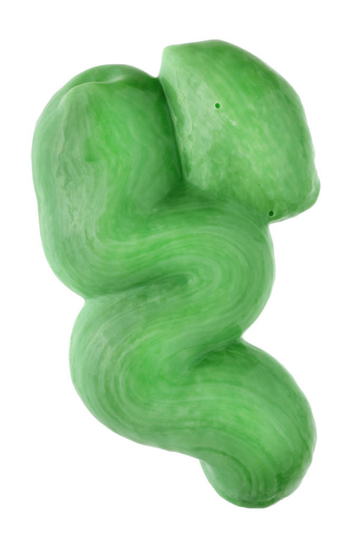 grüne Kräuter medizinische ausgepresste Zahnpasta Haufen. isoliert auf weißen Makro-Studioaufnahmen - Foto, Bild