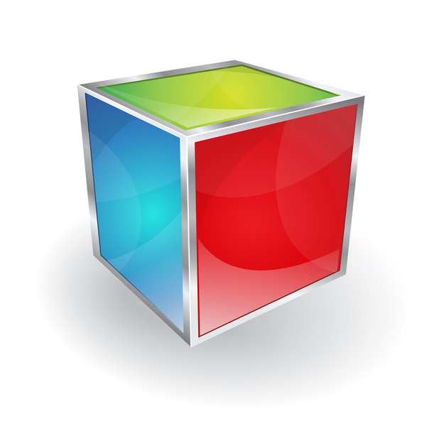 3d Glossy Vector Cube - Вектор, зображення