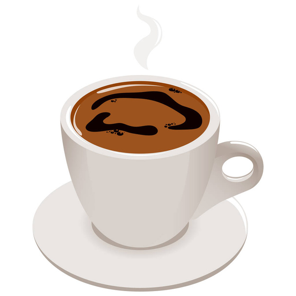 Cup of Greek or Turkish coffee - Vecteur, image