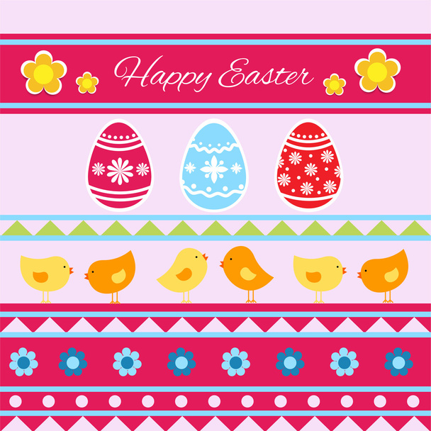 Happy Velikonoční přání - vektorové ilustrace - Vektor, obrázek