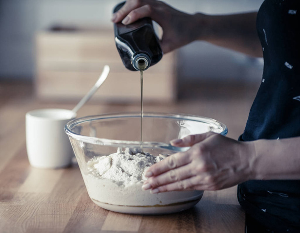 Cropped view of woman cooking gough - Φωτογραφία, εικόνα