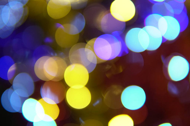 Bokeh of multicolored lights new year Christmas - Foto, immagini