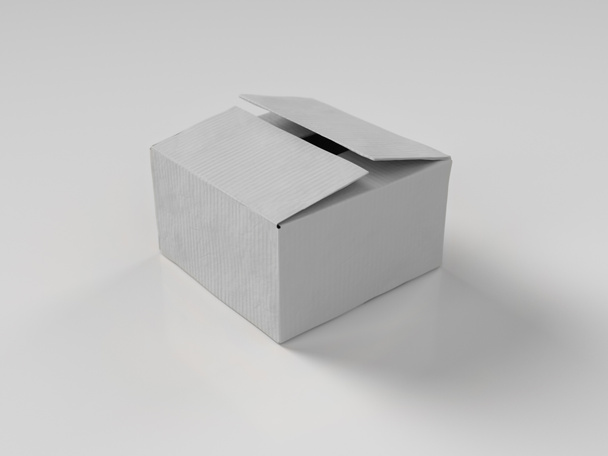Caja de cartón en blanco - Foto, Imagen