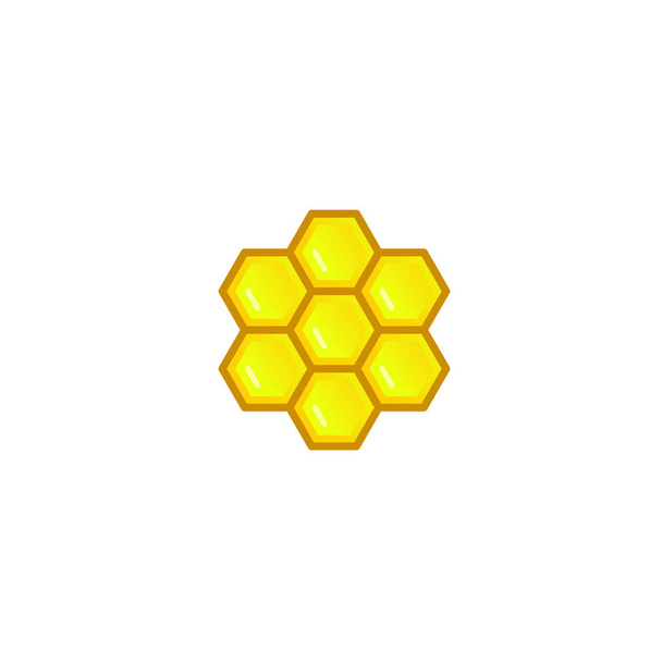 Honey comb icon logo - Vector, Image