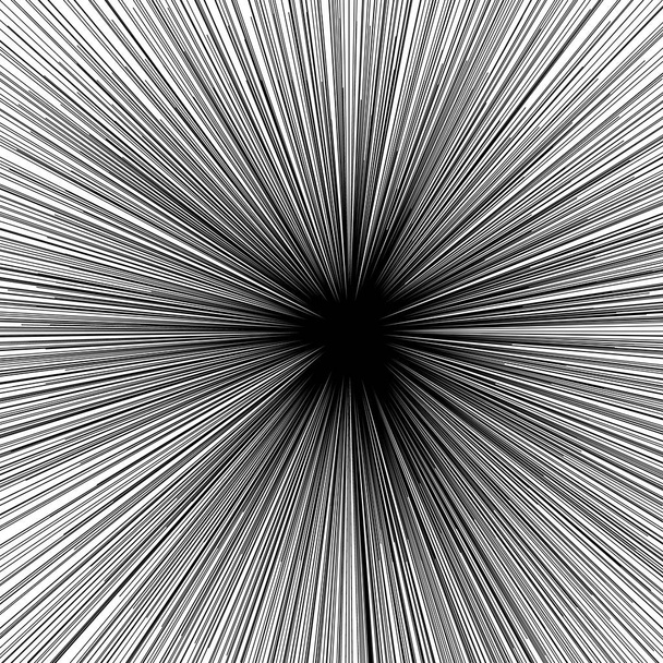 Hat hızı Abstact vektör, retro çizgi roman tarzı arka plan, hareketli siyah yıldız patlaması düz çizgiler hız. - Vektör, Görsel