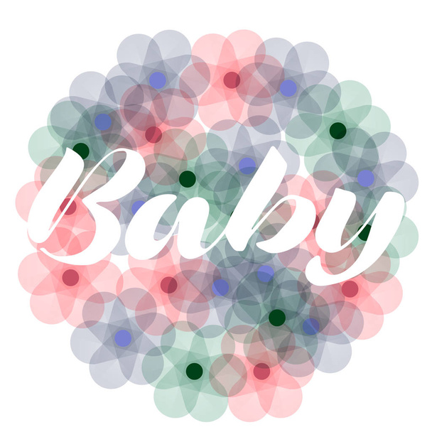 Oh, Baby. Lettering for babies clothes and nursery decorations bags, posters, invitations, cards, pillows . Brush calligraphy isolated on white background. Overlay for photo album. - Vektör, Görsel