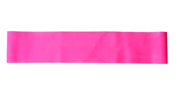 Close-up geïsoleerde roze sport Draagkoordje uitrekken. - Foto, afbeelding