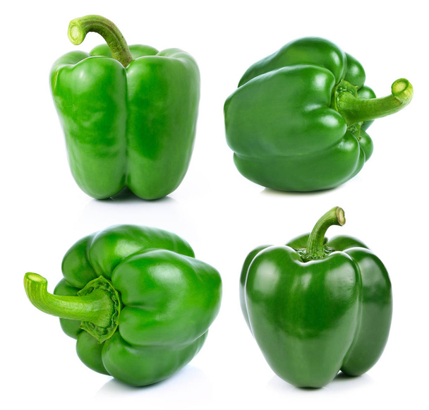 Green pepper on white background - Photo, Image