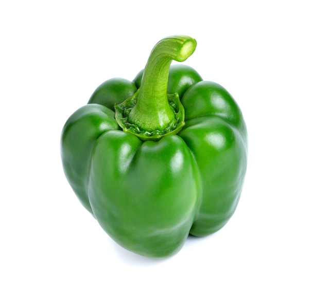 πράσινη πιπεριά απομονωμένη σε λευκό φόντο - Φωτογραφία, εικόνα