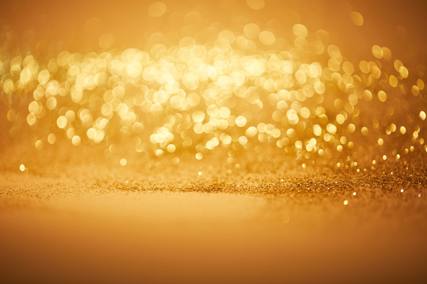 bokeh christmas background with golden glitter - Photo, image