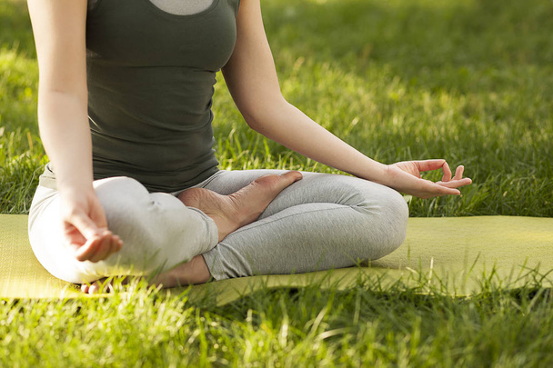 ioga, posição de lótus, meditação
, - Foto, Imagem