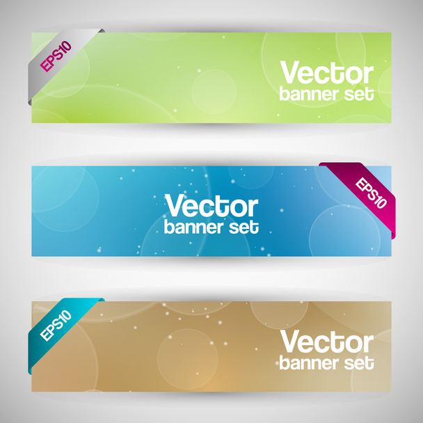 Vector set of colorful banners - Vector, Image