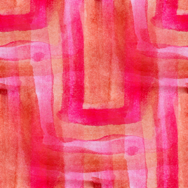 abstract seamless painted watercolor red, orange background on p - Photo, Image