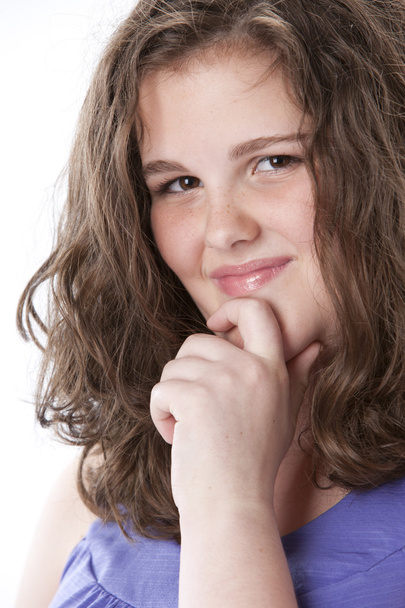 Headshot of smiling teenage girl - Zdjęcie, obraz