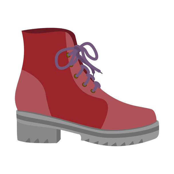 Fashion red shoe icon, flat style - Vektor, kép