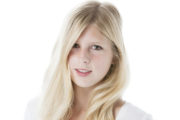 Headshot of caucasian smiling teenage girl - Fotó, kép