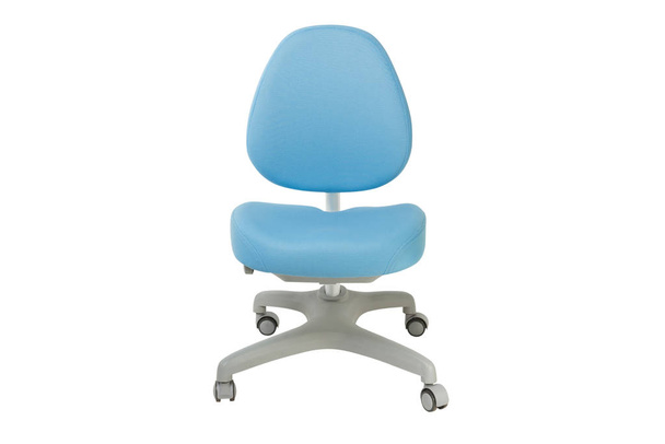 мягкий синий стул на белом фоне
 - Фото, изображение