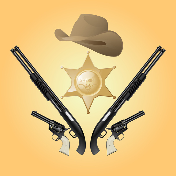 vektor texas šerif sada - Vektor, obrázek