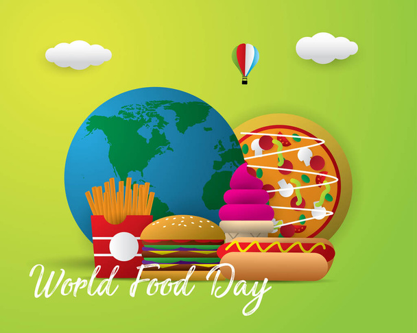 Всемирный день питания День продовольствия иллюстрация Вектор Всемирного дня продовольствия
 - Вектор,изображение