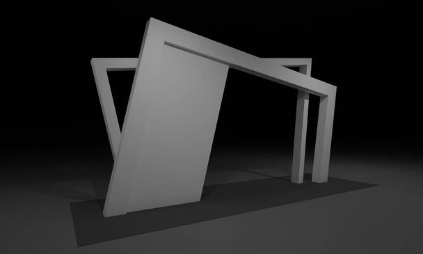 3D Rendering of Gate Entrance Booth Design Design Concept interior Ilustração
 - Foto, Imagem