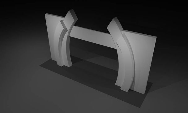 3D Rendering of Gate Entrance Booth Design Design Concept interior Ilustração
 - Foto, Imagem