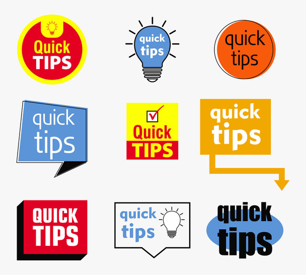 Quick tips banner or help full banner for books, magazine, website and other material printing. easy to modify - Vector, Image