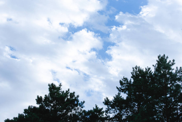 Blaue Wolken am sonnigen Himmel - Foto, Bild