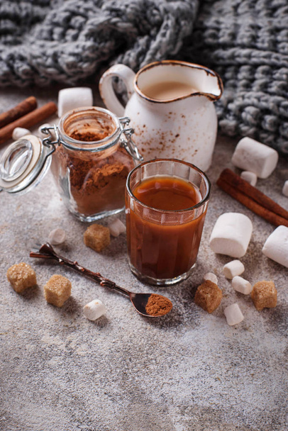 Ingredients for cooking hot chocolate or cocoa  - Photo, Image