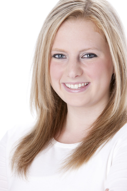 Headshot of a smiling caucasian teenage girl - Фото, изображение